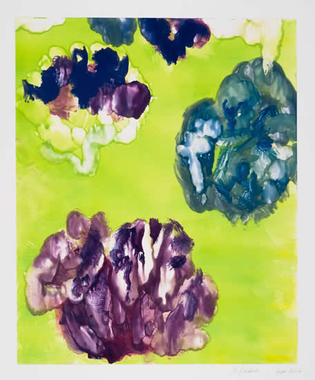 Monotype titled - Falling Flowers 24